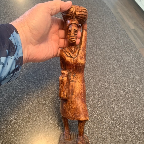 Art | Beautiful Hand Carved Wooden African Man Woman Statue Art Very ...